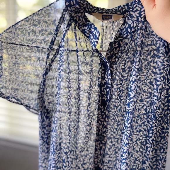 Midi Dress - vintage blue semi-sheer (made in Japan) - Picture 7 of 8